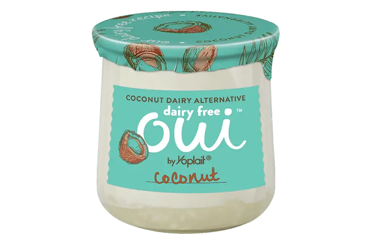 Oui by Yoplait Dairy Free Coconut, 5 oz., front of product.