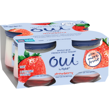 4-Pack Strawberry French Style Yogurt - Oui by Yoplait